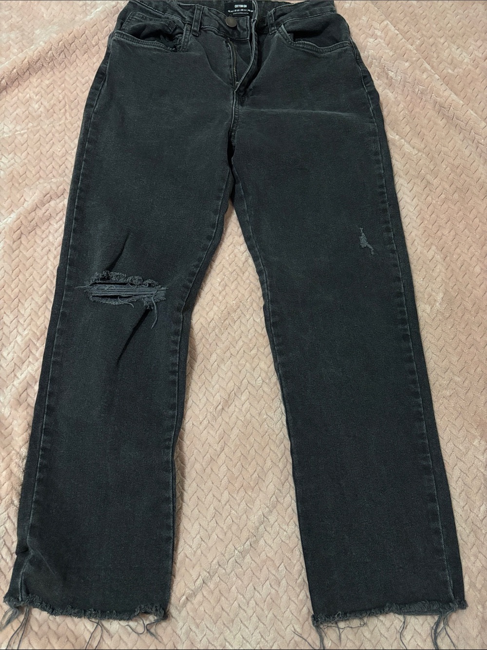 Cotton On Black Stretch Straight Jeans